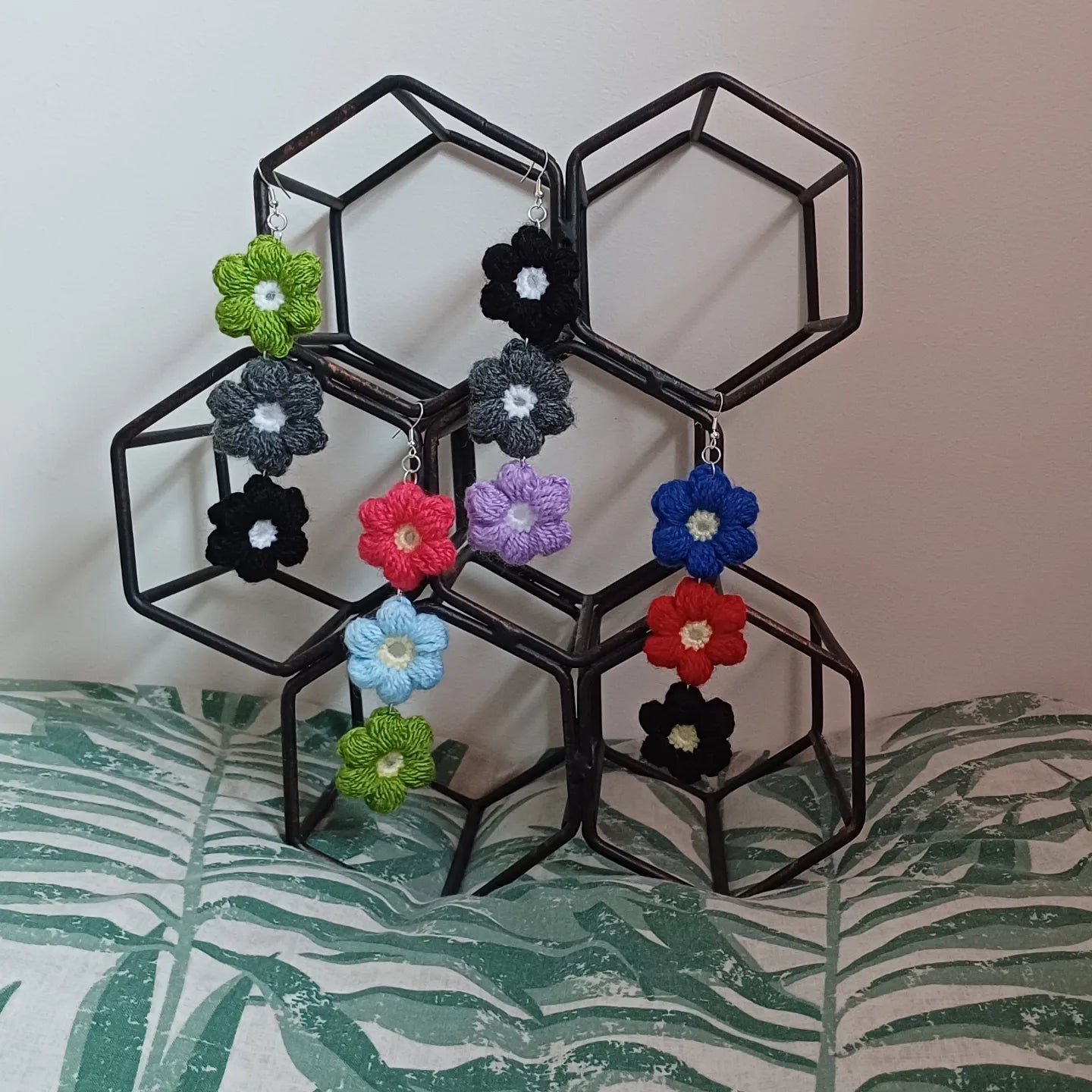 Pride Flower Crochet Earrings