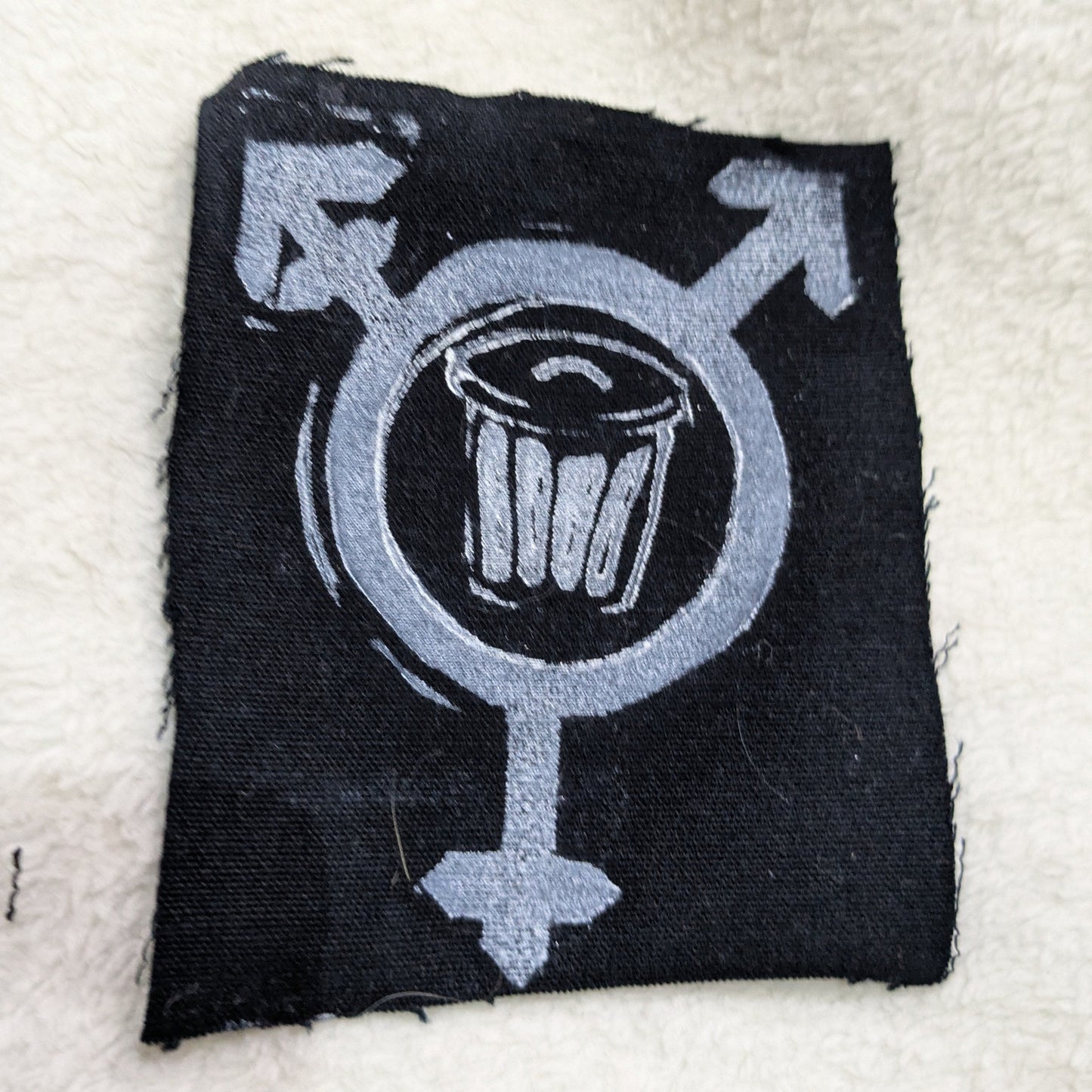 Transgender Symbol with Trash Medium Patch