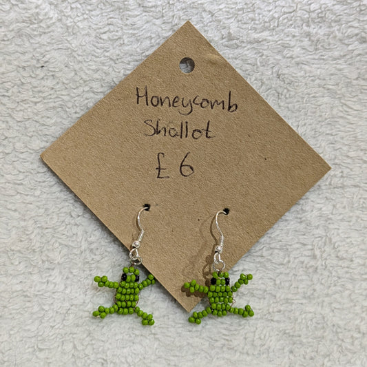 Bead Frog Earrings