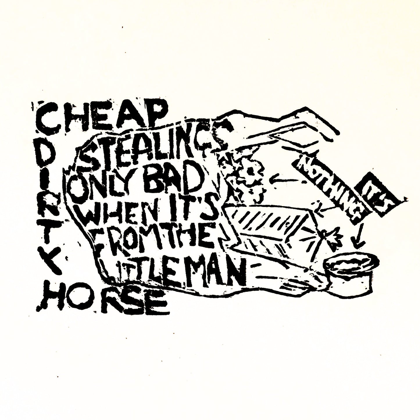 Stealing's Only Wrong When It's From The Little Man - Cheap Dirty Horse Medium Patch